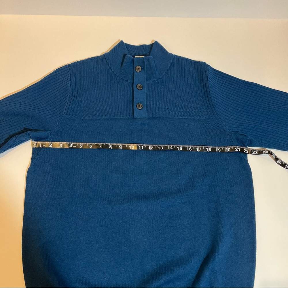 Duluth Trading Co Blue Merino Wool Polyester Blend Pullover Sweater Mens - Picture 6 of 8